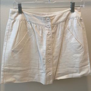 Linen blend miniskirt